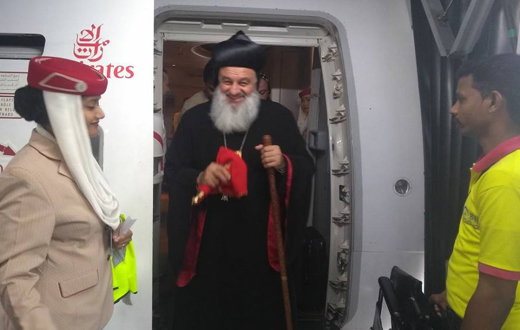 Patriarch of Syrian church arrivesin Kerala